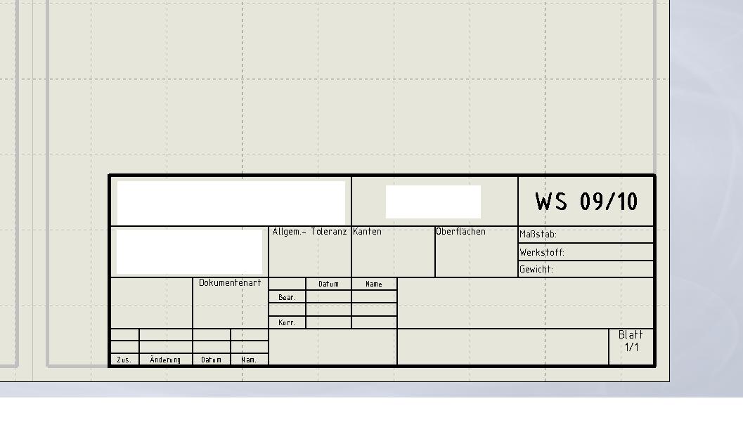 Schriftfeld und Blatteinteilung anpassen (DS SolidWorks/SolidWorks