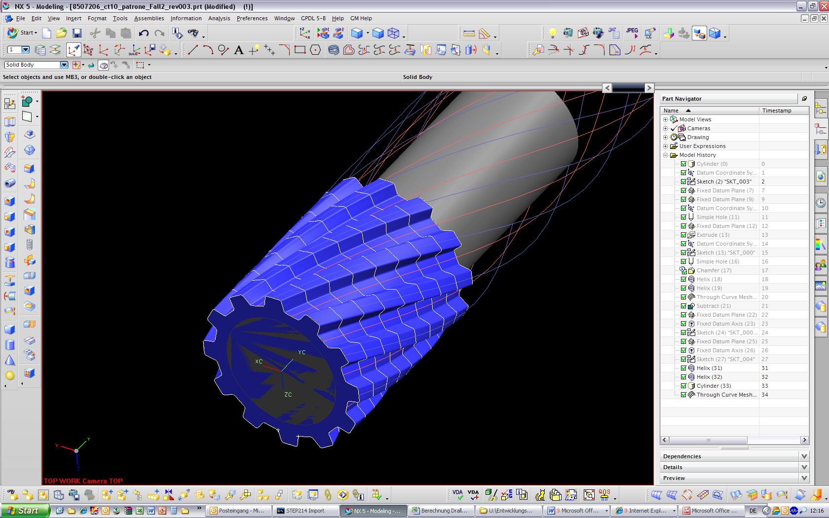 Skizze entlang Kurve extrudieren ( Siemens Digital Industries Software