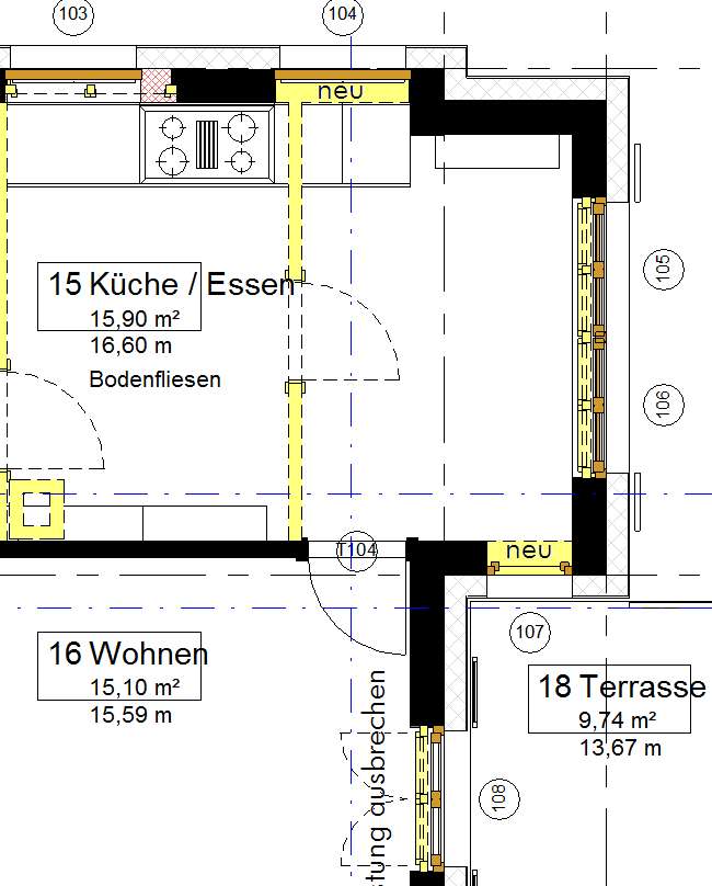 Fensterdarstellung im Grundriss (Autodesk/Autodesk REVIT