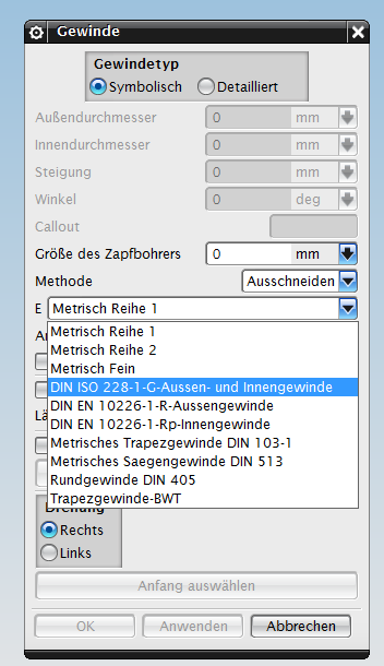 NX 7.5 Gewindetabellen - thd_metric.dat & thd_english.dat ( Siemens